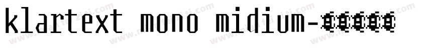 klartext mono midium字体转换